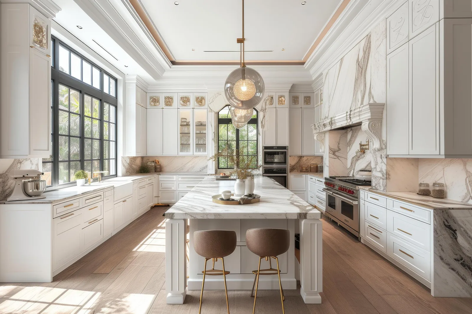 Luxury marble countertops in a Tampa kitchen